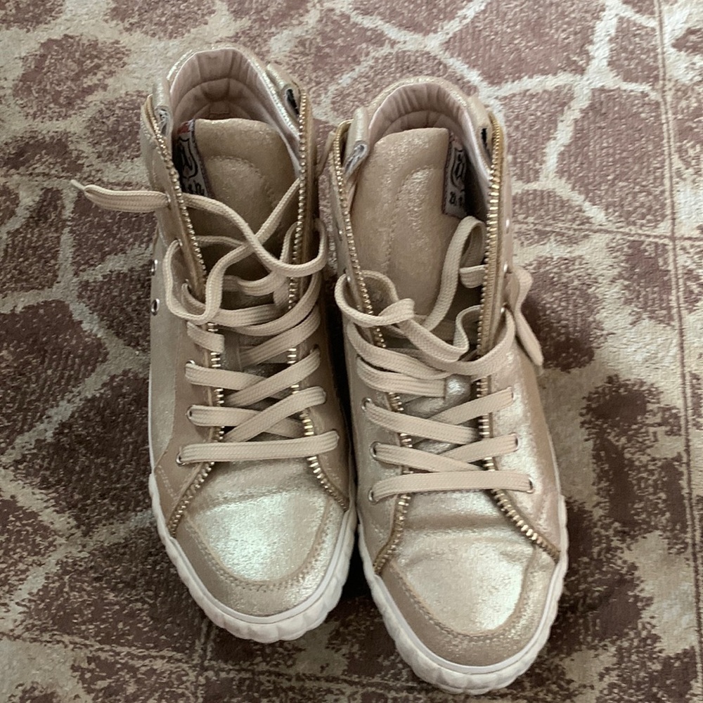 Ash | Limited Gold Shoes with Zipper